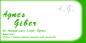 agnes giber business card